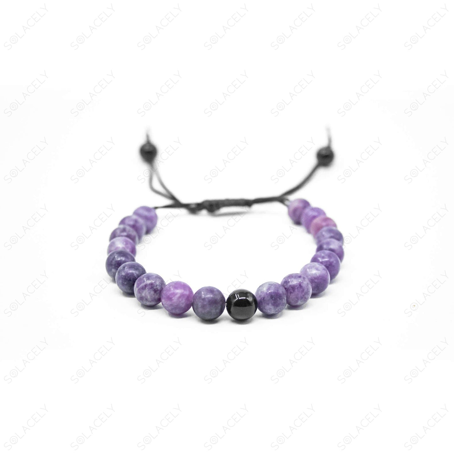 lepidolite black tourmaline bracelet