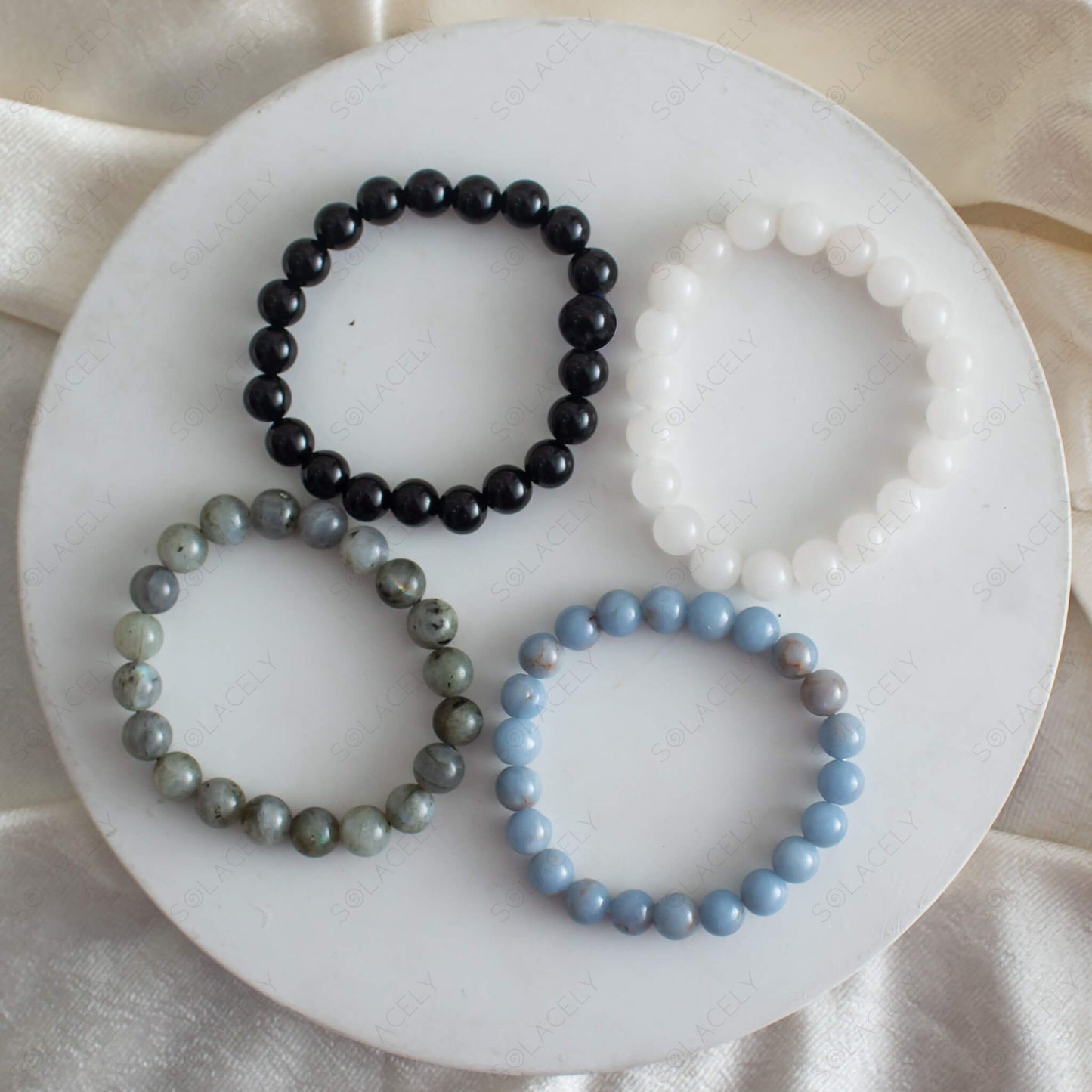 moon phase bracelet set 8mm beads