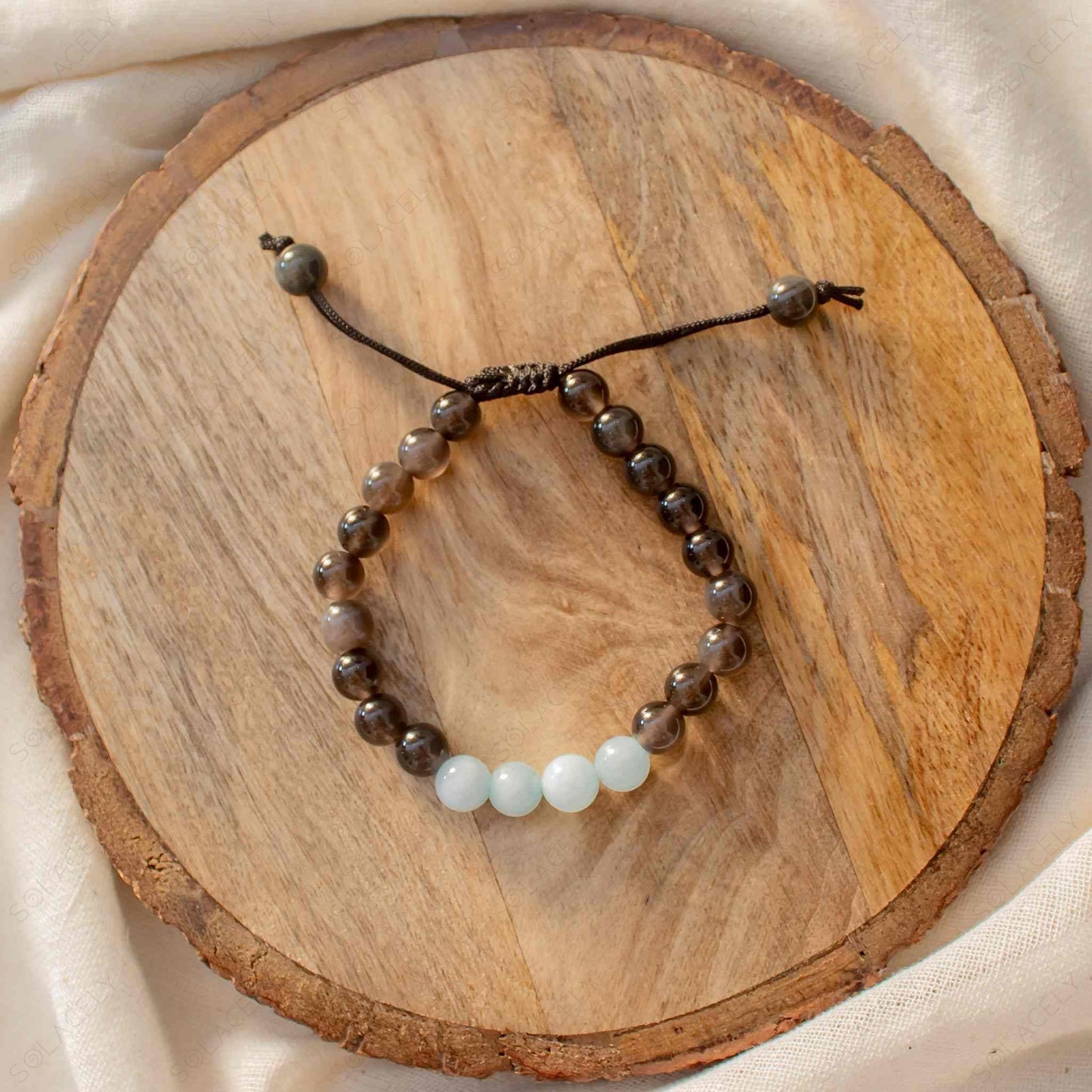 aquamarine and black obsidian for strong relationship