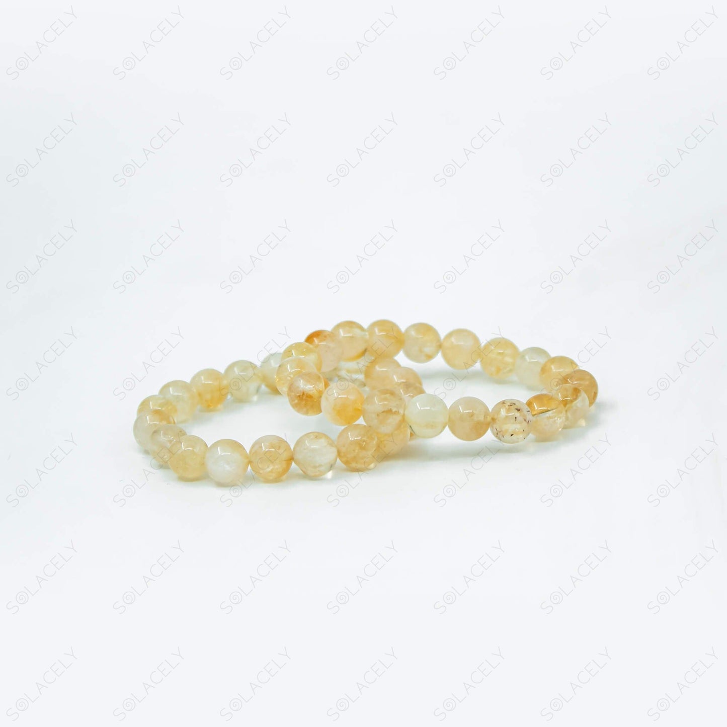 handcrafted 8mm bead citrine bracelet