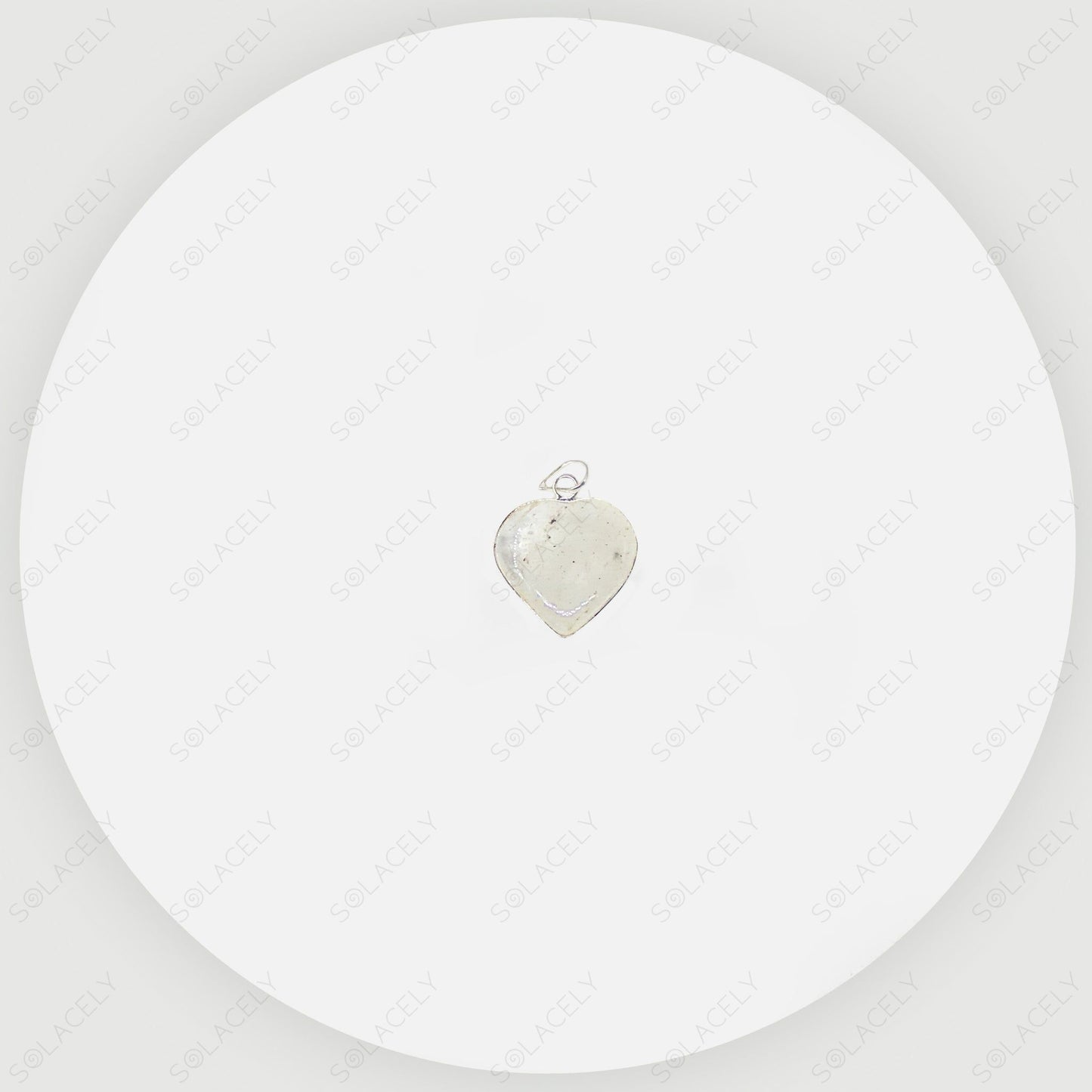 heart shape clear quartz pendant