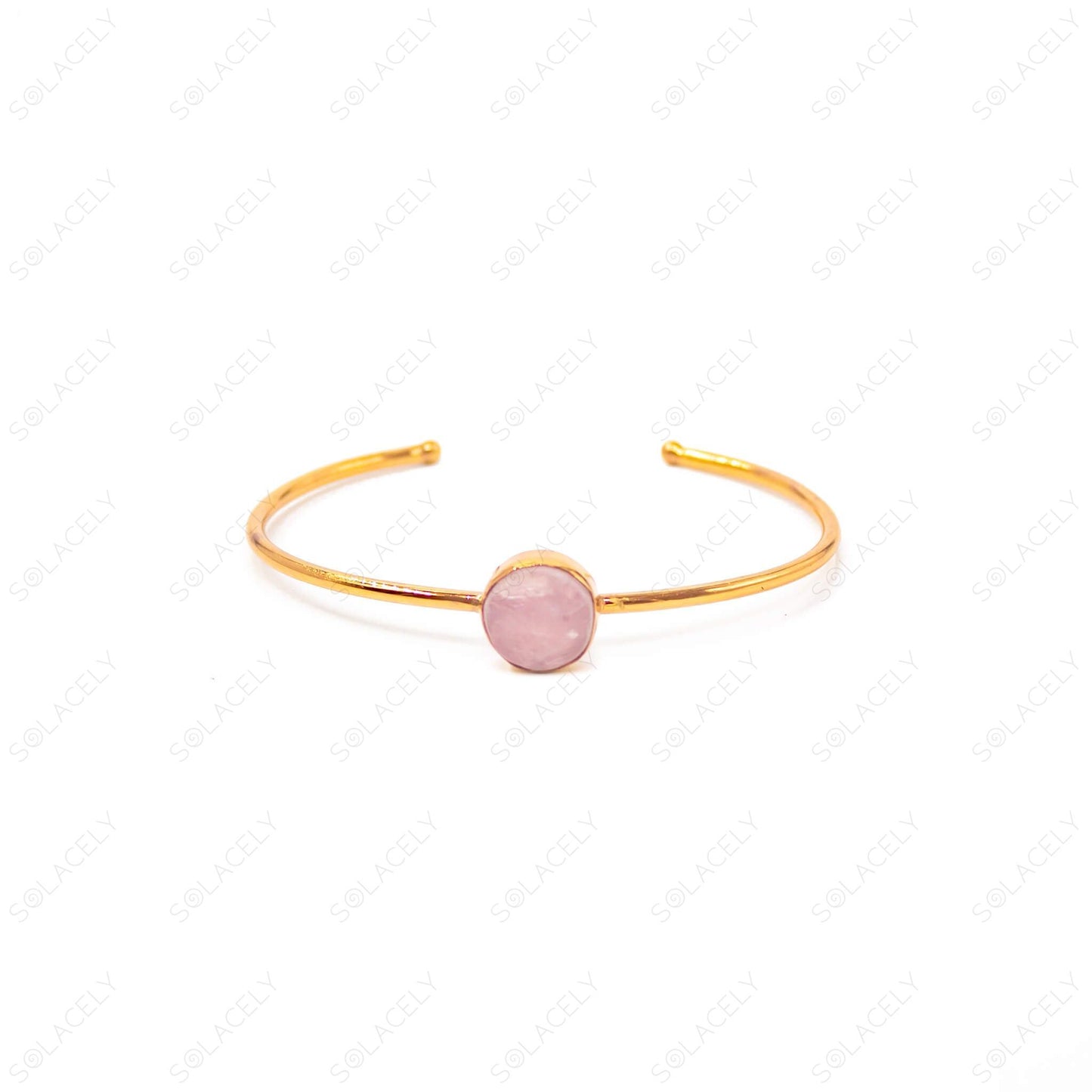 rose quartz bangle bracelet