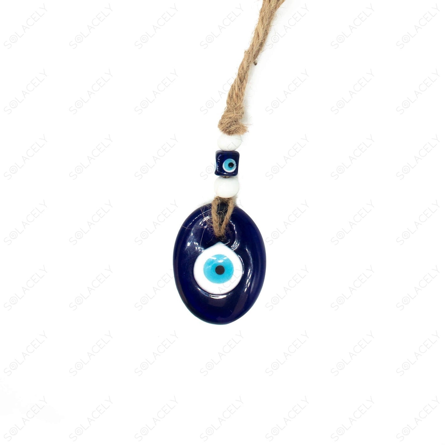 blue oval evil eye wall hanging
