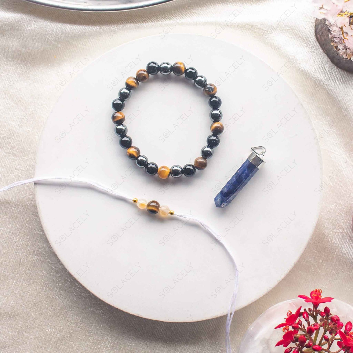 tigers eye rakhi for brother