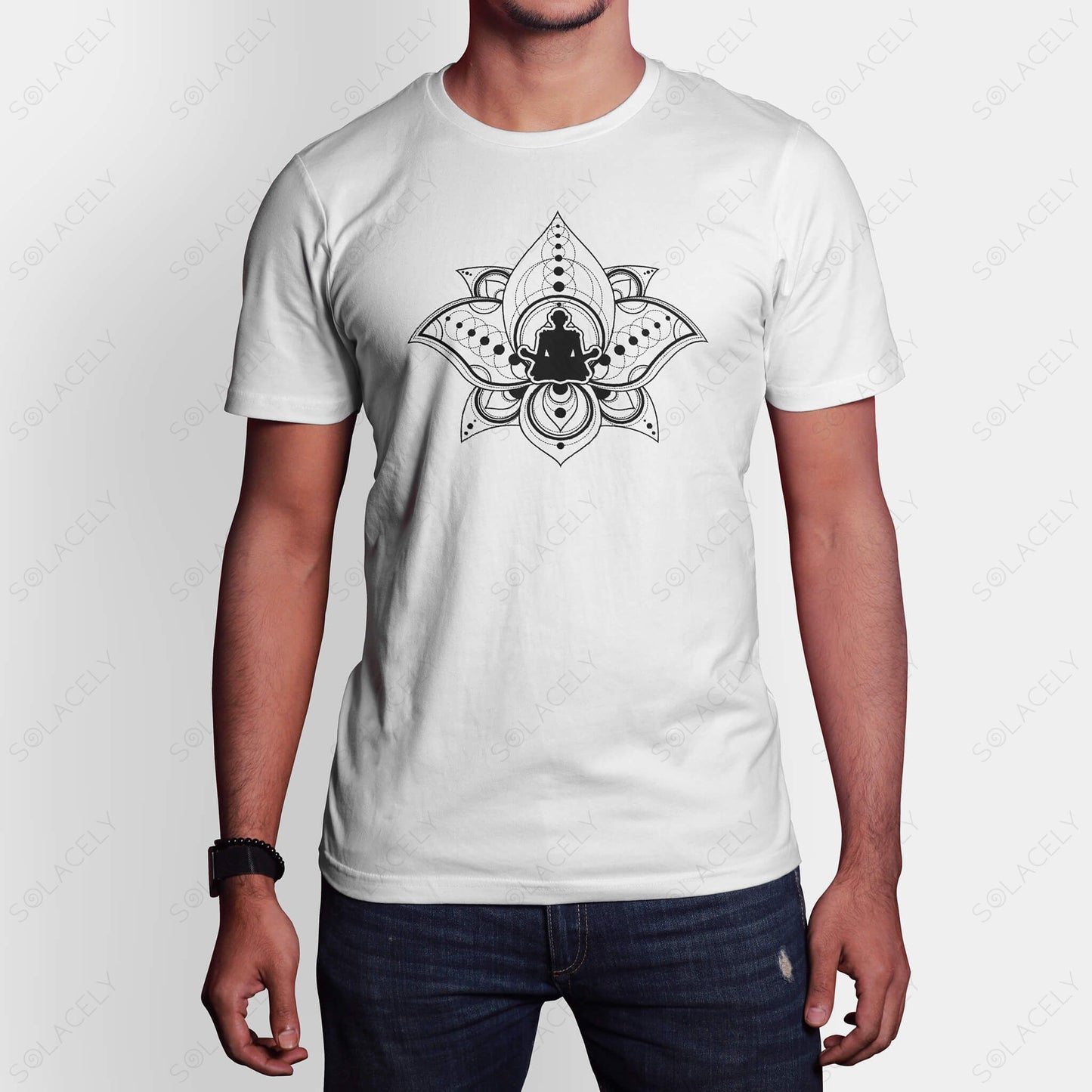 white yoga tshirt