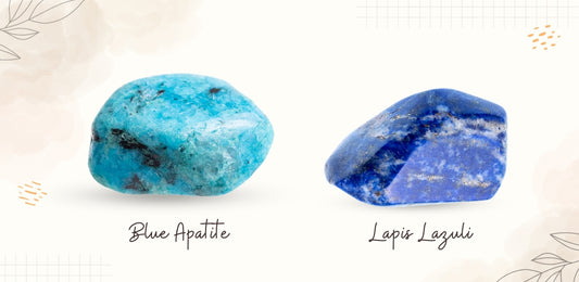 Blue Apatite and Lapis Lazuli