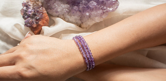 Amethyst crystal bracelet