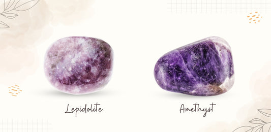 Lepidolite and Amethyst