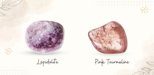 Lepidolite And Pink Tourmaline