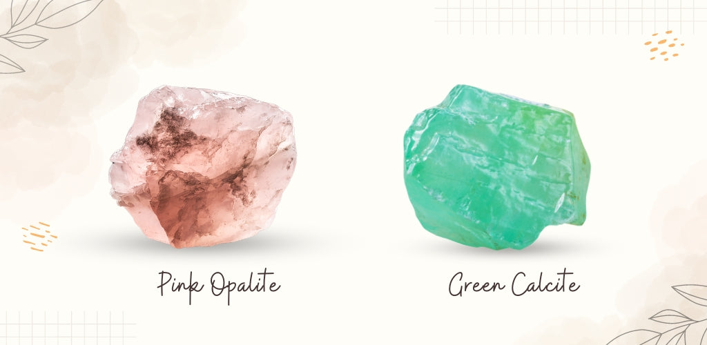Kunzite And Green Calcite