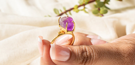 Amethyst ring for stress