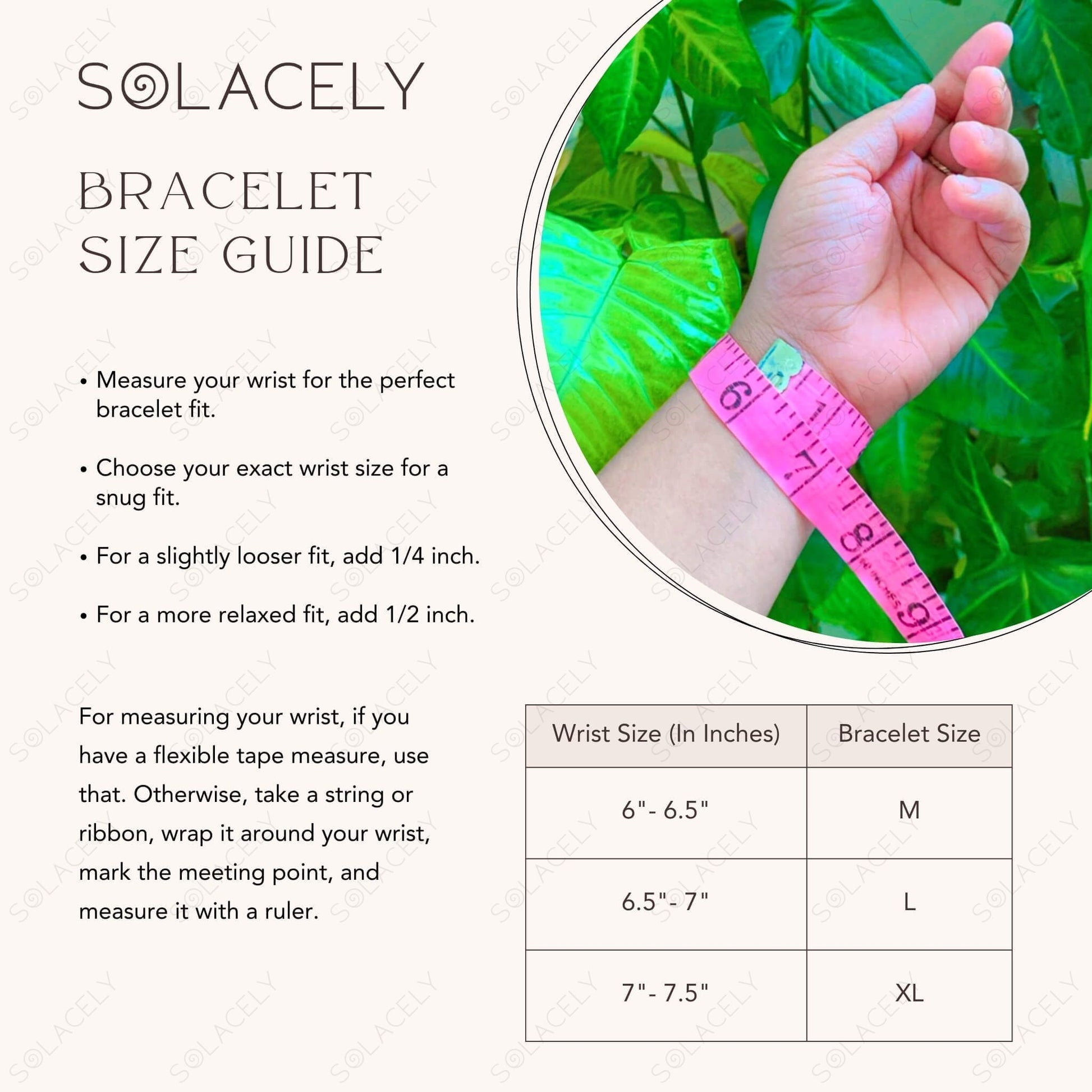 4mm bead bracelet sizing guide