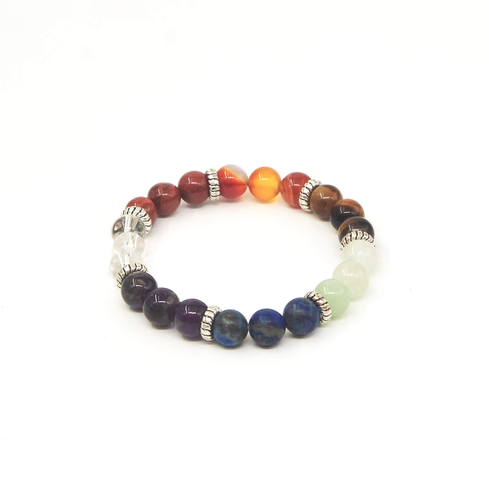 7 Chakra bracelet made of natural materials that feature the seven chakras,  , onyx, and reiki energy (Pack f 1) -New