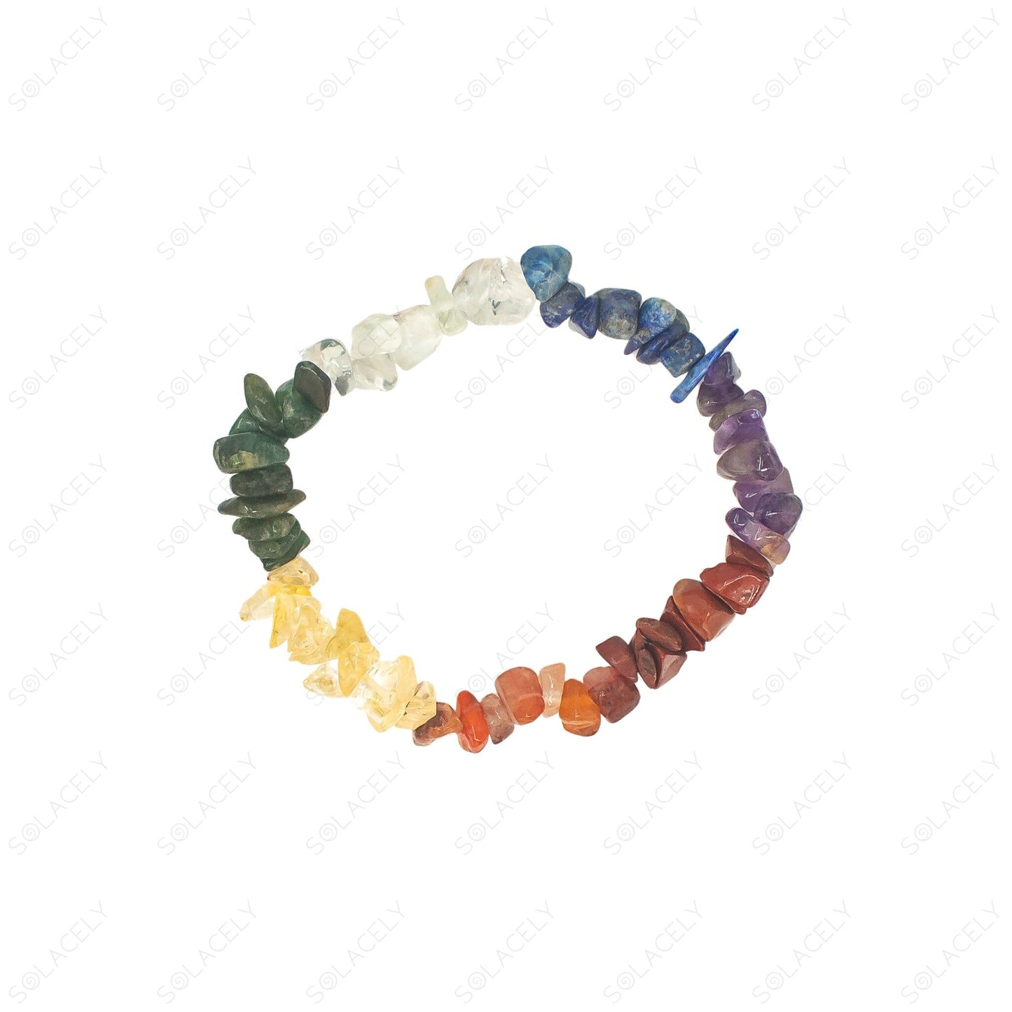 seven chakra chip bracelet