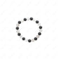 8mm bead selenite black tourmaline bracelet