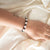 8mm black tourmaline and selenite bracelet