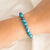 8mm blue apatite bead bracelet