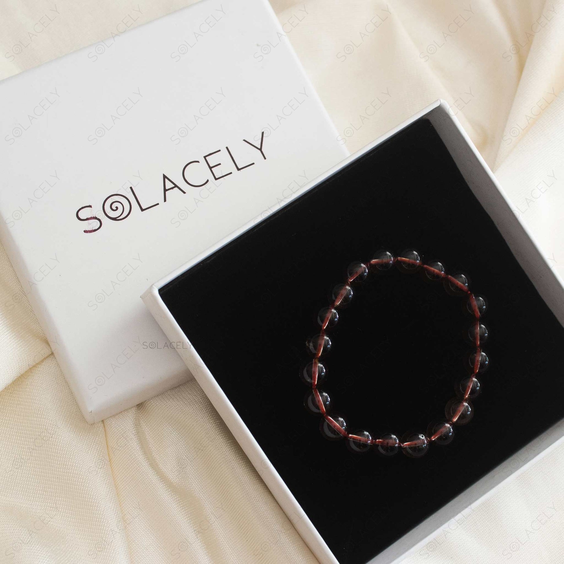 8mm smoky quartz bracelet