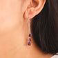 Amethyst silver earring