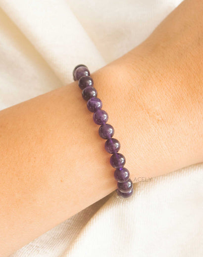 Amethyst Bracelet (6mm Beads)