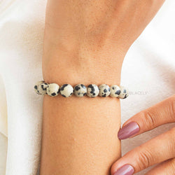 Dalmatian Bracelet - 8mm Beads
