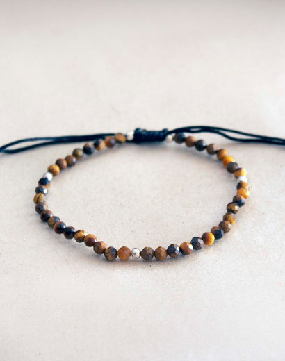 tigers eye anklet 4mm beads