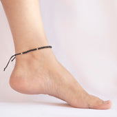 black tourmaline anklet