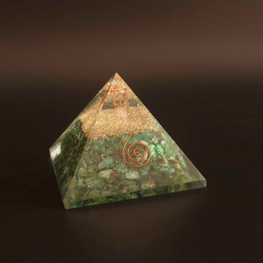 green aventurine pyramid
