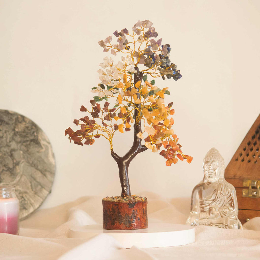 Buy 7 Chakra Crystal Healing Stone Tree Online in India 