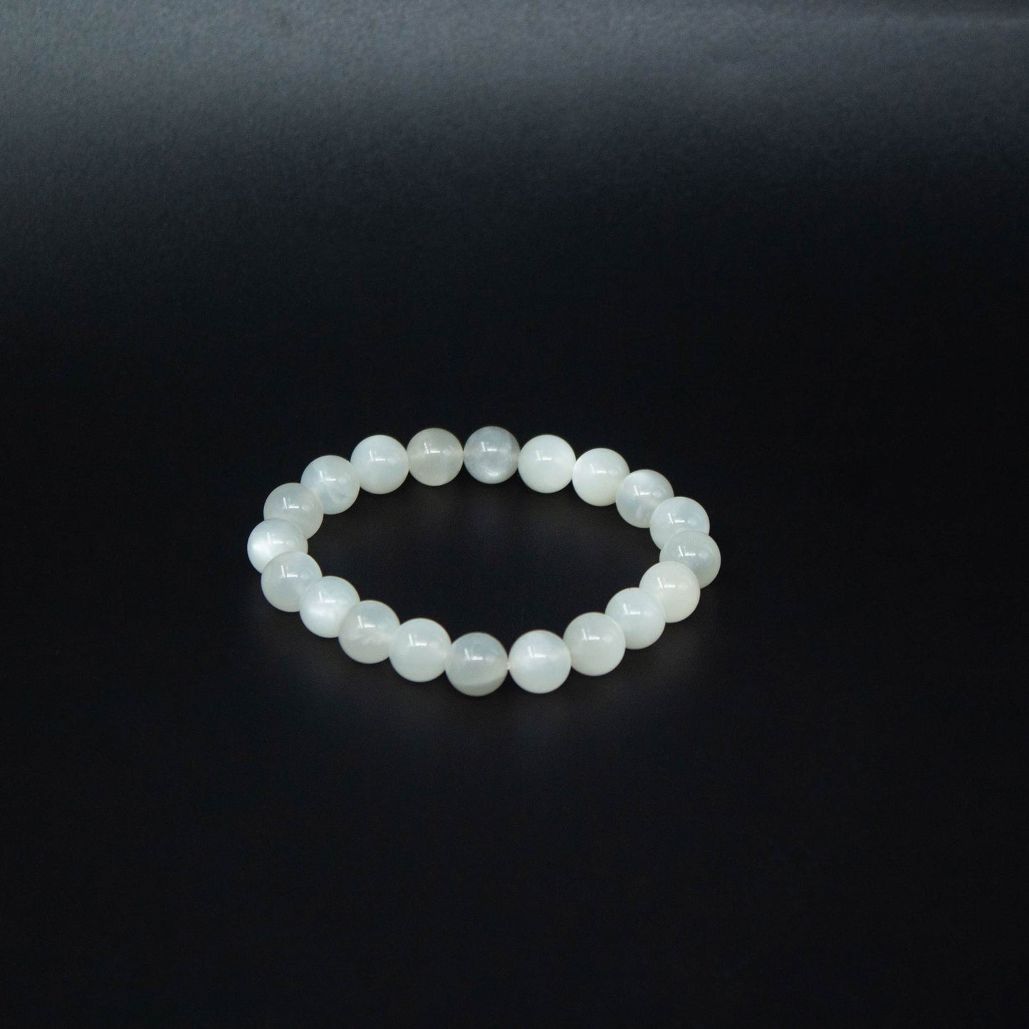 Milky Moonstone Bracelet 8mm Beads