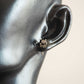 Sterling Silver Black Tourmaline Rhodium Plated Stud Earrings