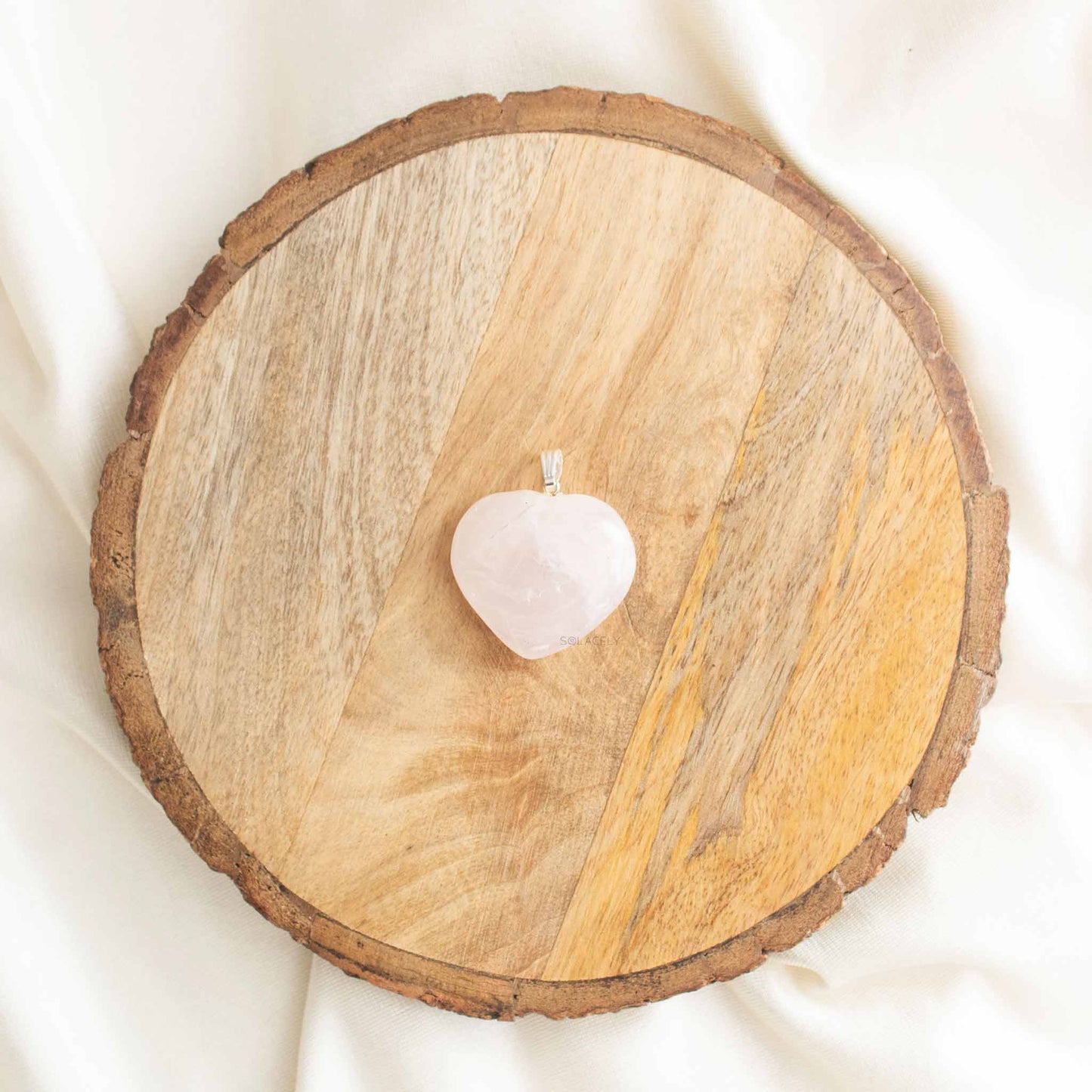 Rose Quartz Heart Pendant for Self-Love