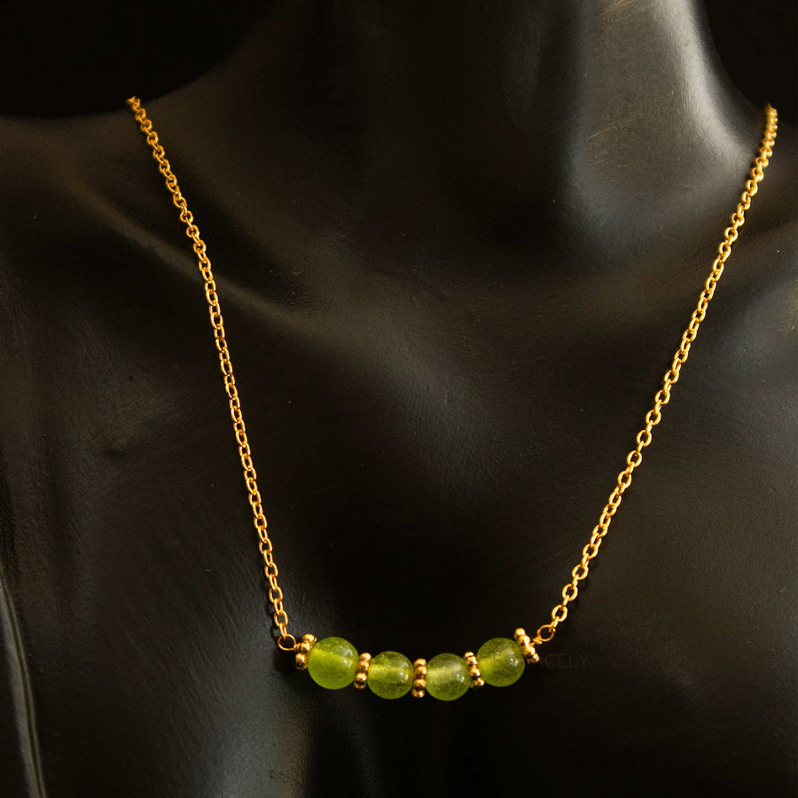 peridot necklace set 