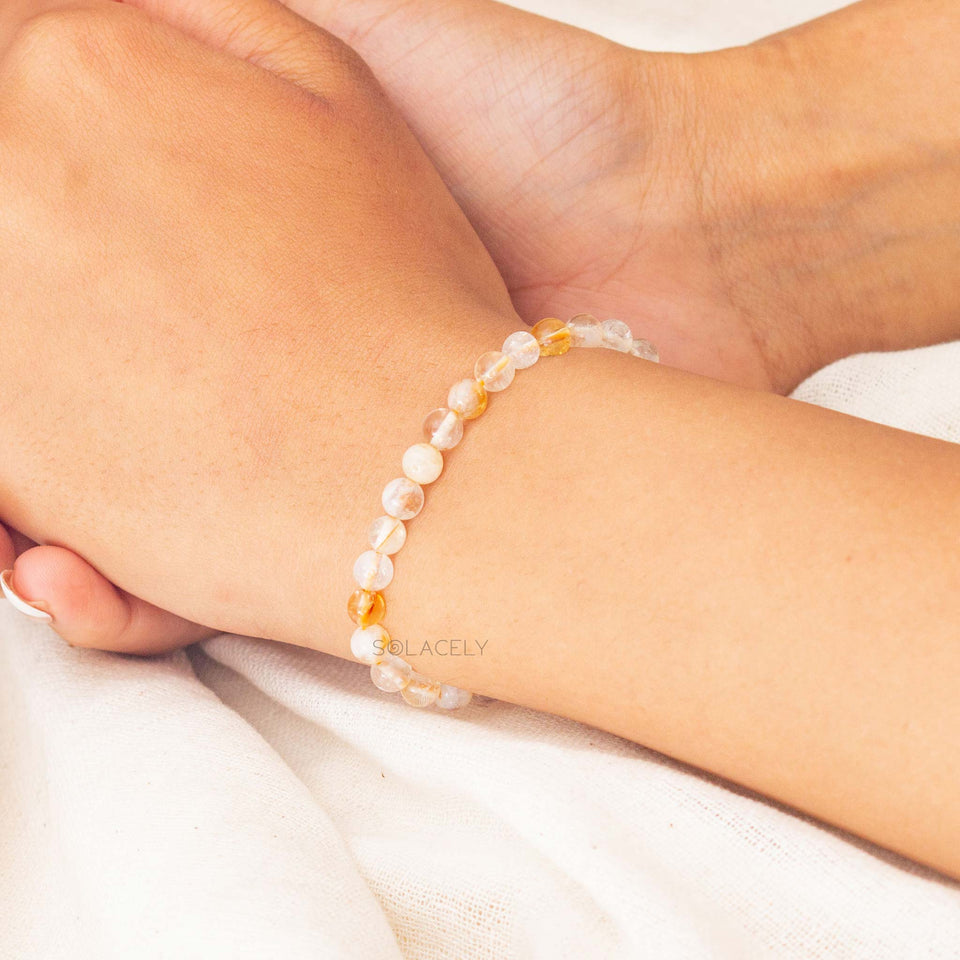 Citrine Bracelet - 4mm Beads