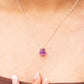 Raw Amethyst Sterling Silver Necklace