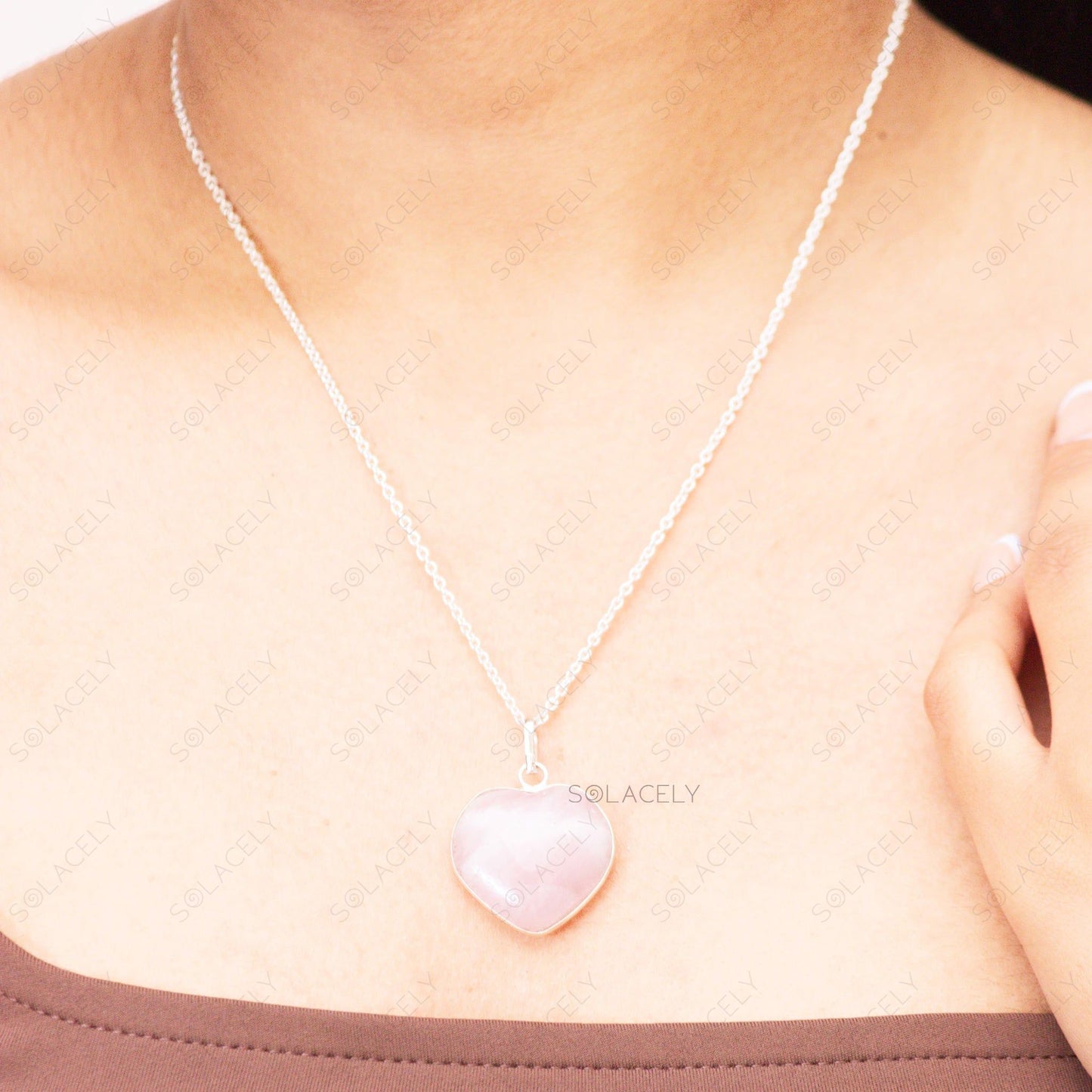 Rose Quartz Heart Pendant