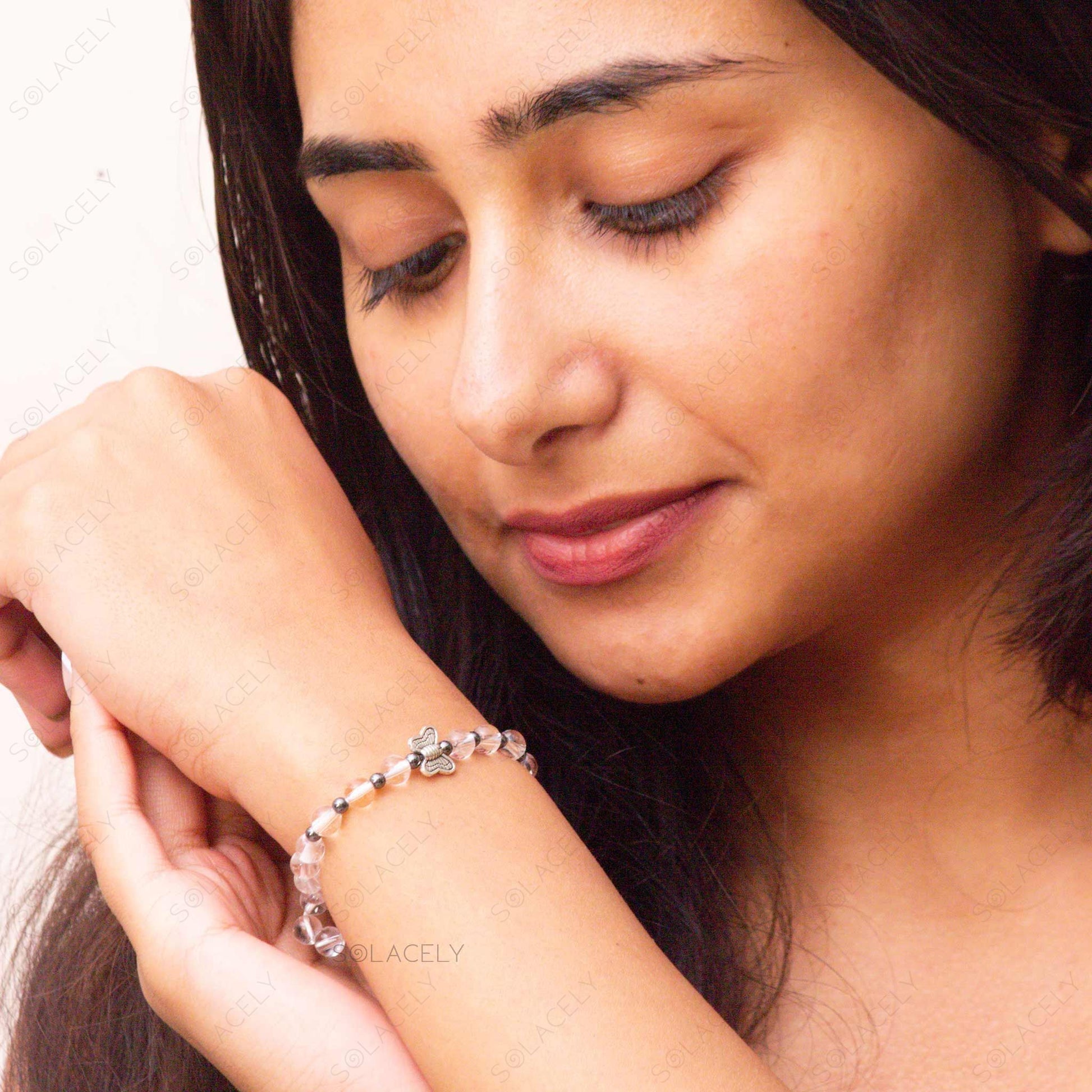 Clear Quartz Bracelet  - 6mm Beads