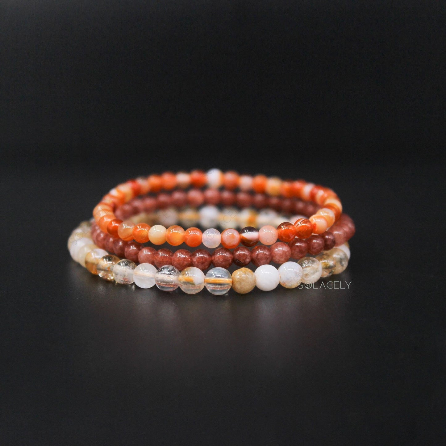 Sacral Chakra Stackable Bracelet Set