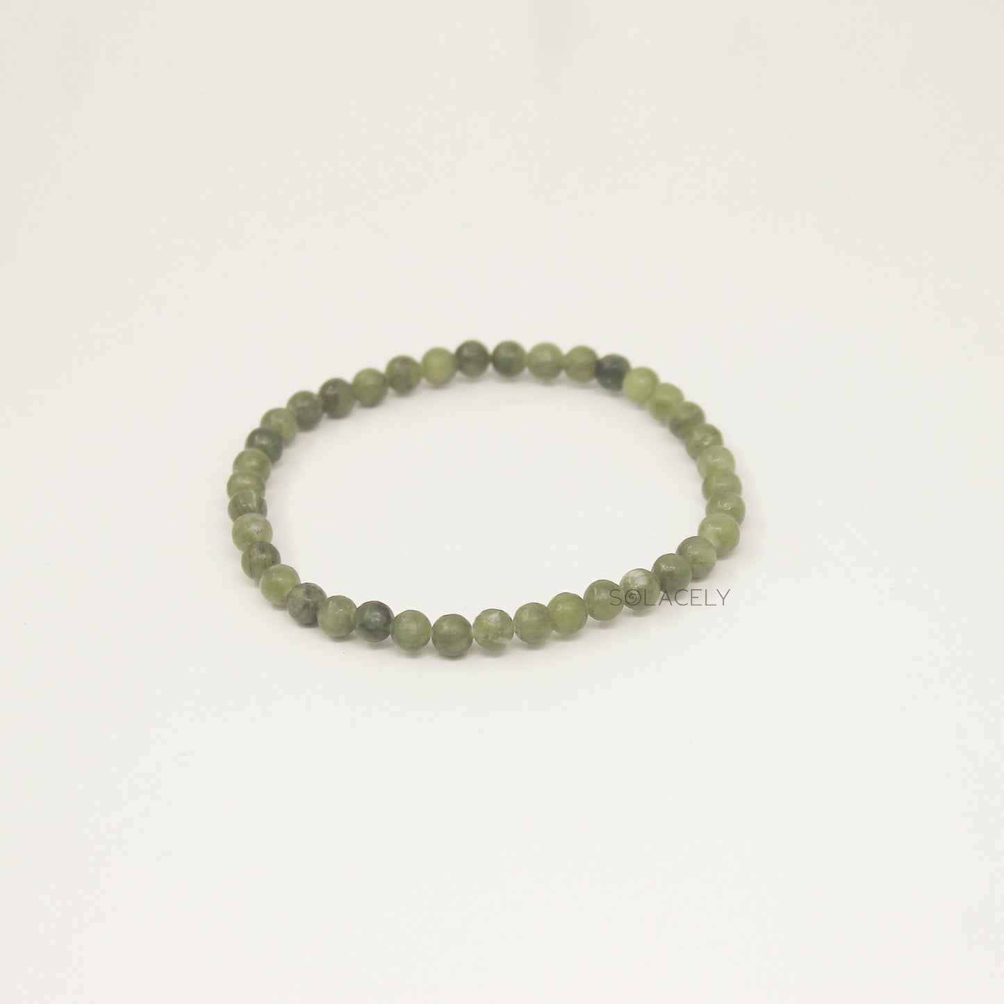 Green Jade Bracelet - 4mm Beads