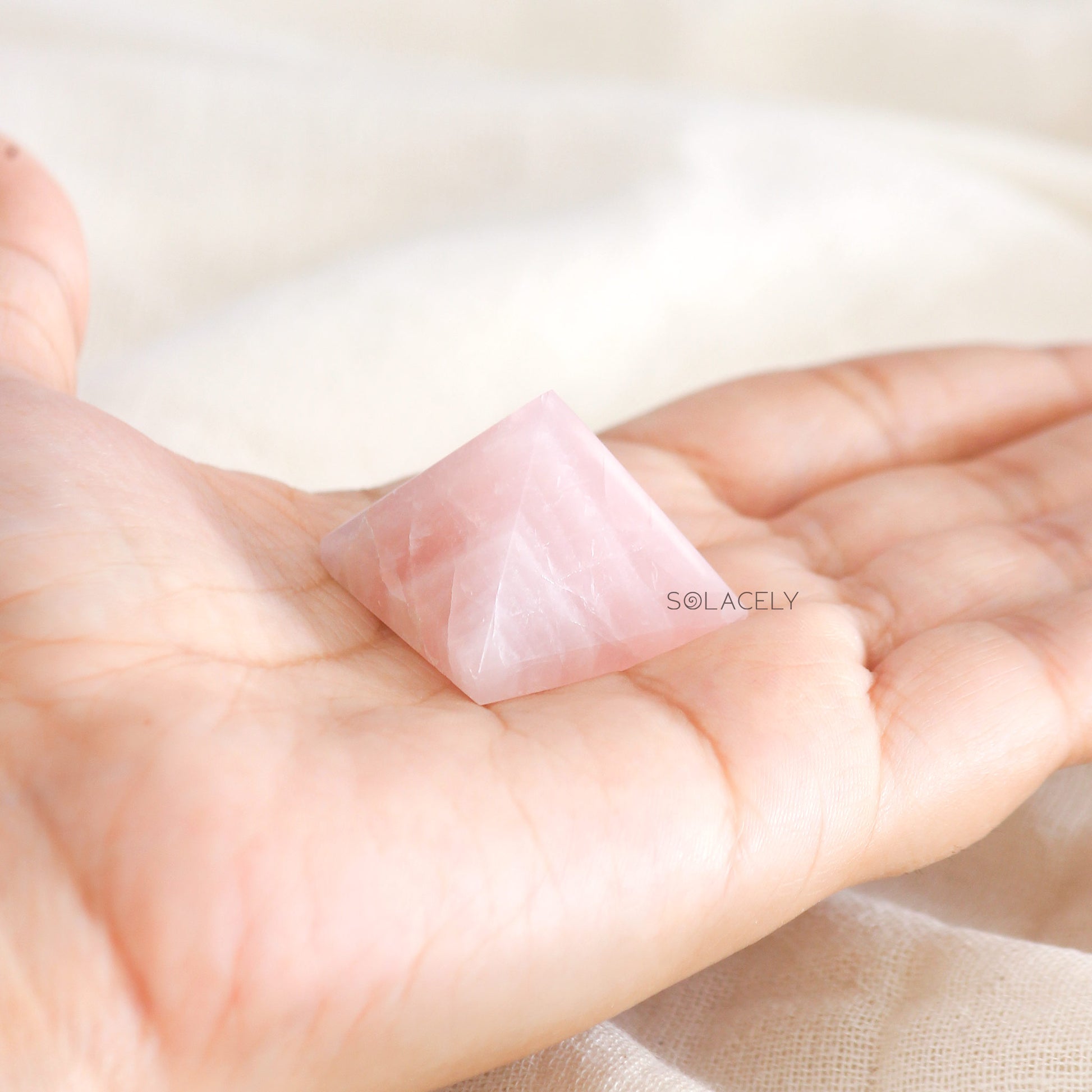 Rose Quartz Crystal Pyramid