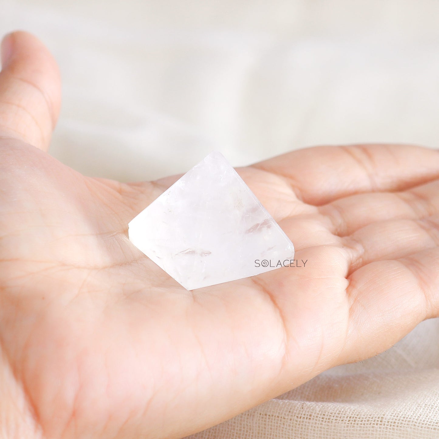 Clear Quartz Pyramid for Spiritual Growth and Positivity