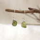 Raw Crystal Sterling Silver Drop Earrings