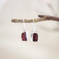 Raw Crystal Sterling Silver Drop Earrings