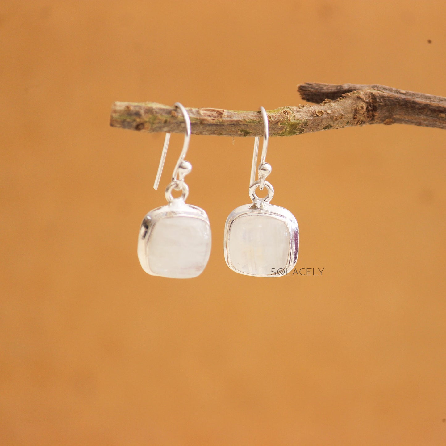 Moonstone Sterling Silver Crystal Earrings