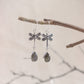 Dragonfly Sterling Silver Oxidized Crystal Earrings