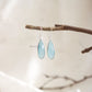 Dangle Drop Sterling Silver Faceted Crystal Earrings