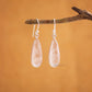 Dangle Drop Sterling Silver Faceted Crystal Earrings