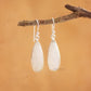 Dangle Drop Sterling Silver Faceted Crystal Earrings