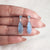 Faceted Pear Shape Sterling Silver Crystal Earrings