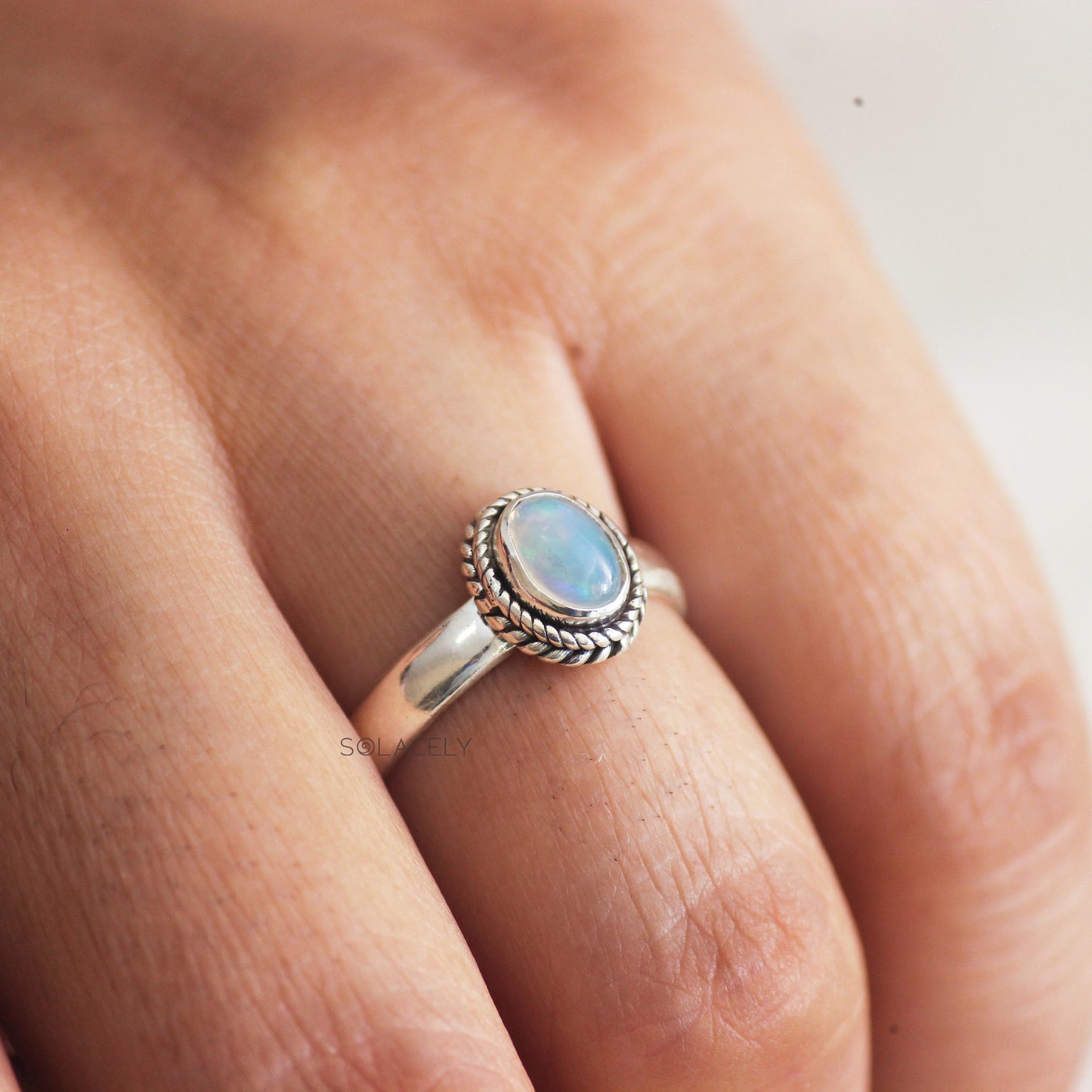 Opal Sterling Silver Ring